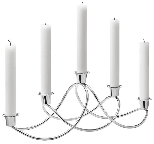 Svietnik Harmony na 5 sviečok, nerezová oceľ - Georg Jensen