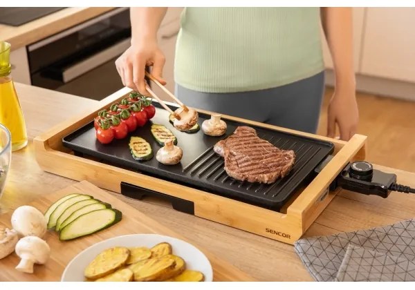 Sencor - Stolný elektrický gril 1800W/230V bambus