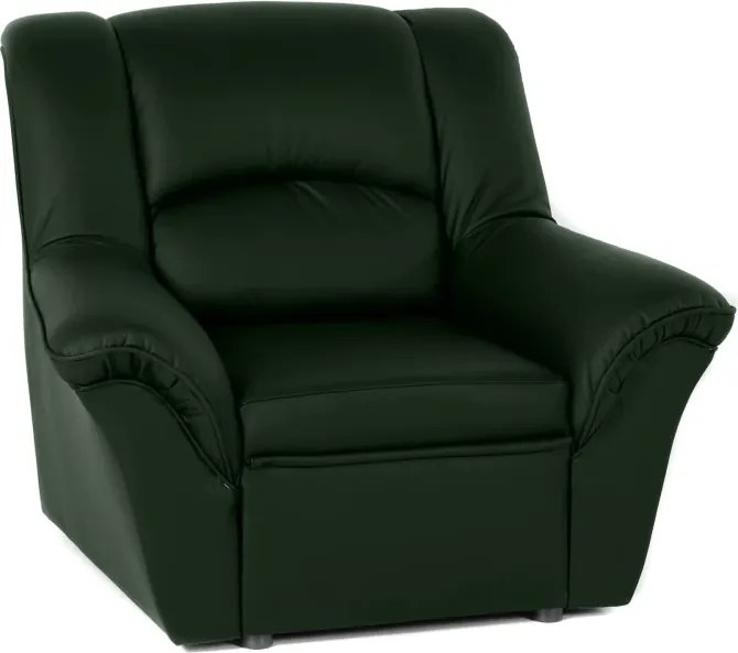 Kožené kreslo Dubaj LUX, tm. zelená (K-32)