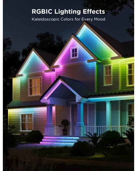 Govee - Outdoor Pro SMART RGBICWW vonkajší LED pásik 10m Wi-Fi IP65