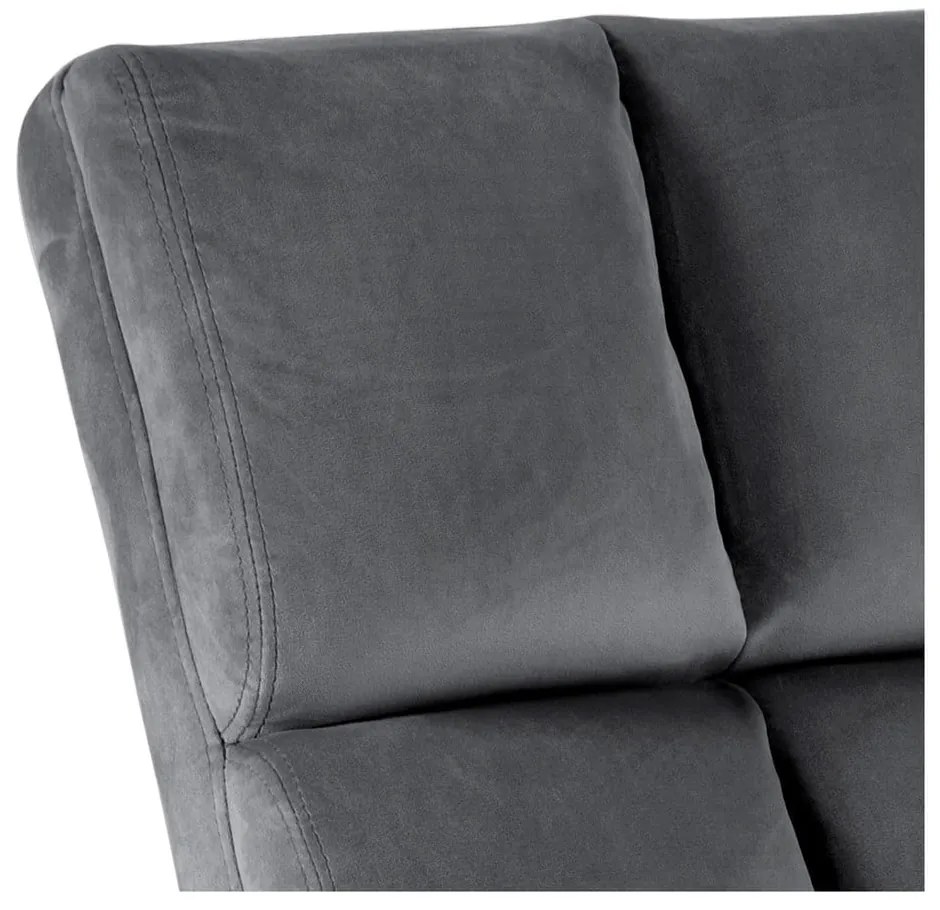 Sivé zamatové kreslo Alba – Actona