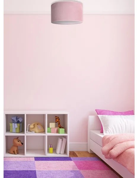 Duolla - Stropné svietidlo BRISTOL 1xE27/15W/230V pr. 45 cm ružová/biela