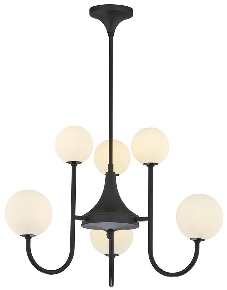 Jupiter 1947 - Luster na tyči SELEN 6xG9/40W/230V čierna