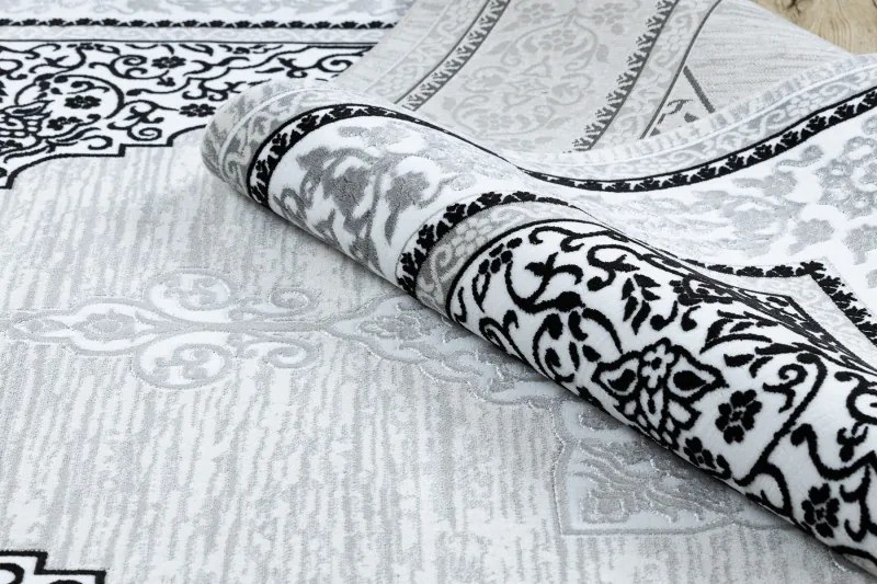 Dywany Łuszczów 80x150 cm Kusový koberec Gloss 8490 52 Ornament ivory/grey, šedá, chodba / predsieň