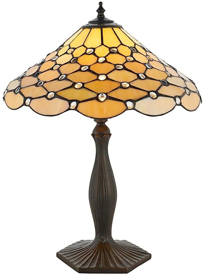 Endon 64301 - Stolná lampa Tiffany PEARL 1xE27/60W/230V Ø 37 cm