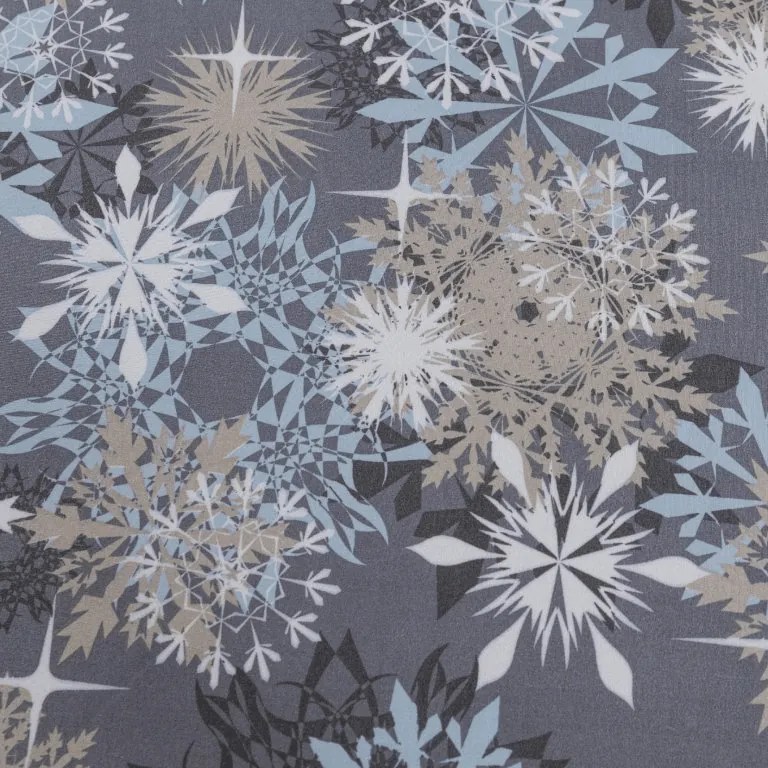 Plachta z mikrovlákna SNOWFLAKE modrosivá 180x200 cm