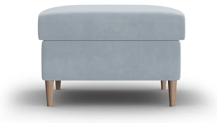 Svetlomodrá zamatová podnožka Kyoto – Cosmopolitan Design