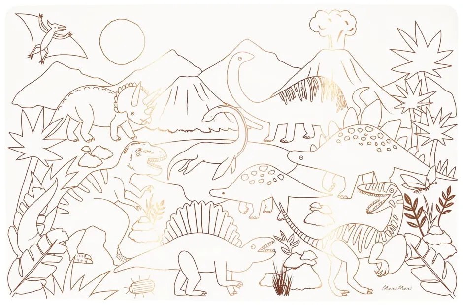 Papierové prestieranie v súprave 8 ks 28x42.5 cm Dinosaurs – Meri Meri