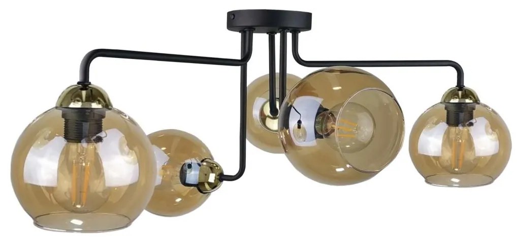 Keter Lighting Prisadený luster MONDE GOLD 5xE27/60W/230V KE0004