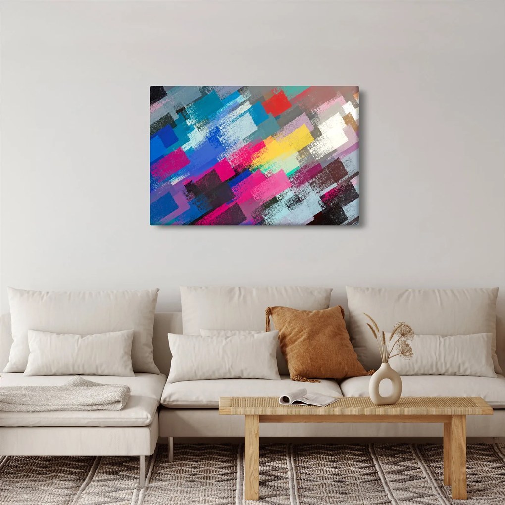 Obraz - Farebné ťahy štetcom (90x60 cm)
