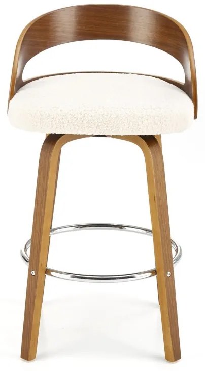 Barová stolička H110 boucle béžová/orech