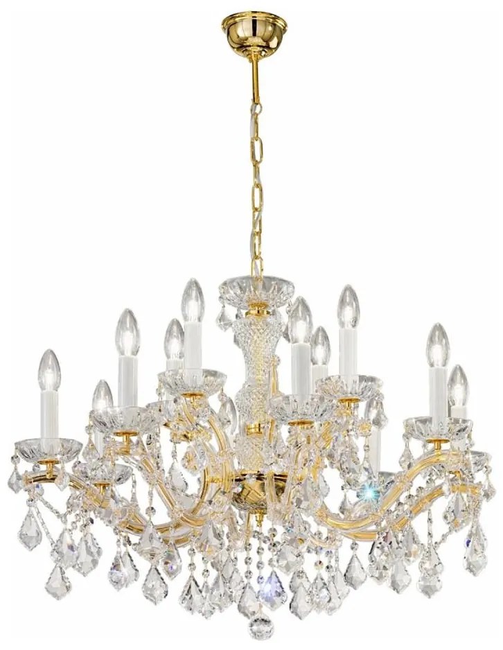 Kolarz 3149.88+4.3.KoT - Krištáľový luster MARIA LOUISE 12xE14/40W/230V 24K zlato