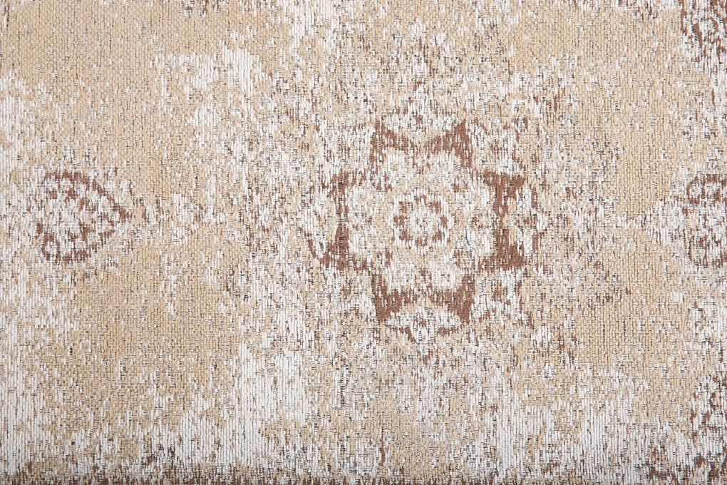 Bavlnený koberec 60 x 180 cm béžový ALMUS Beliani