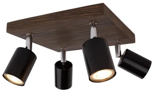 Spot-Light DO2910456 - Stropné bodové svietidlo MANARA 4xGU10/5W/230V borovica