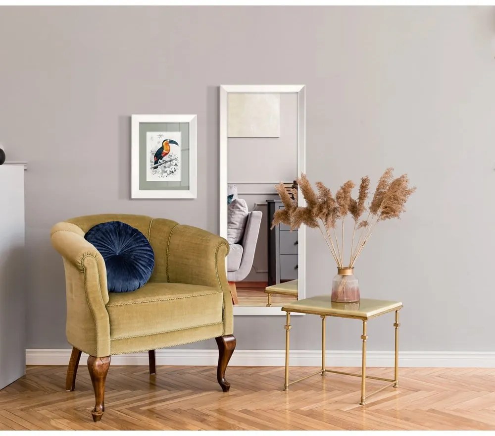 Nástenné zrkadlo v bielom ráme Styler Parisienne, 47 x 147 cm