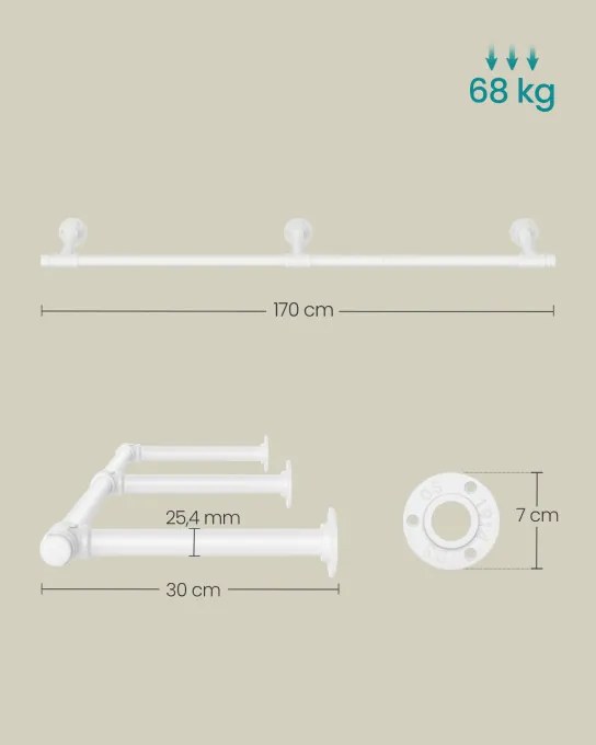 Nástenný stojan na oblečenie HSR104W01