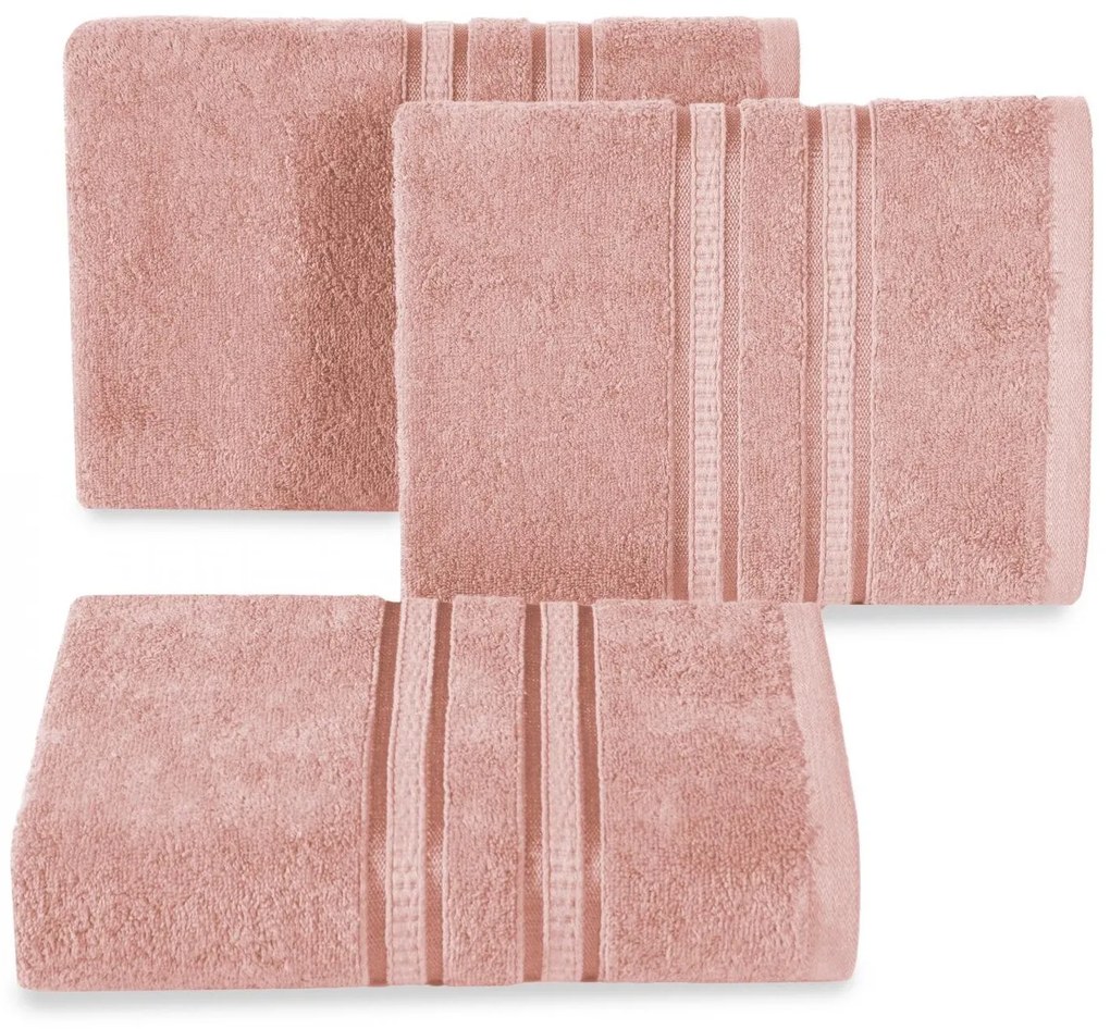 BAMBUSOVÝ UTERÁK MILA7 SADA 3KS 70X140 CM SVETLORUŽOVÁ