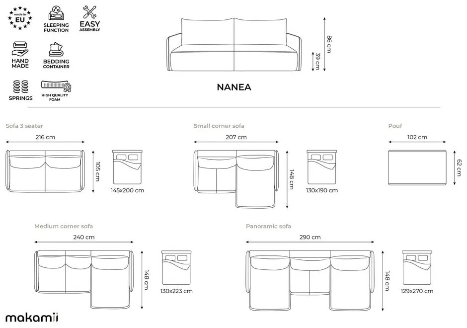 Oranžová podnožka Nanea – Makamii