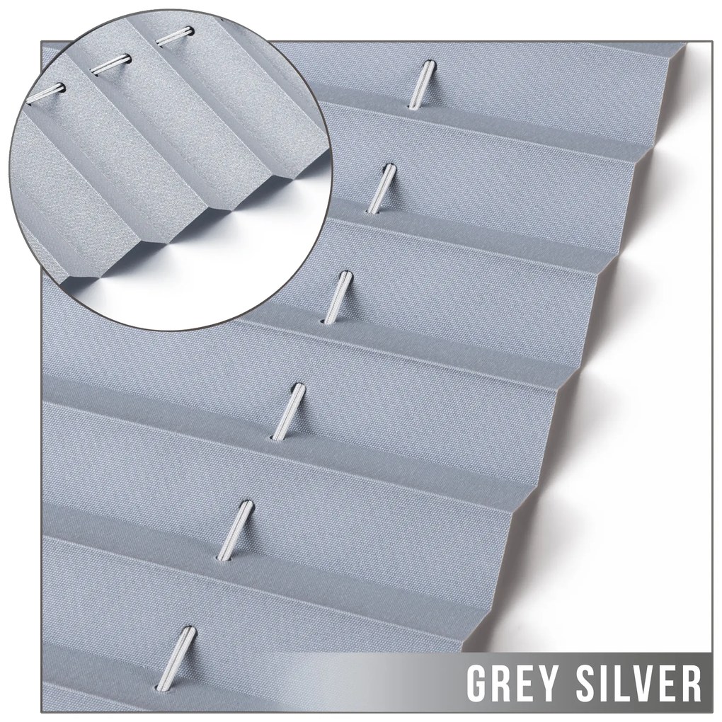 Dekodum Neinvazívna termoizolačná plisovaná roleta grey silver Šířka (cm): 105