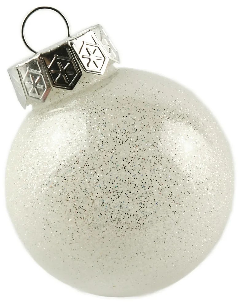 DECOLED Sada ozdôb, d. 6 cm, biela