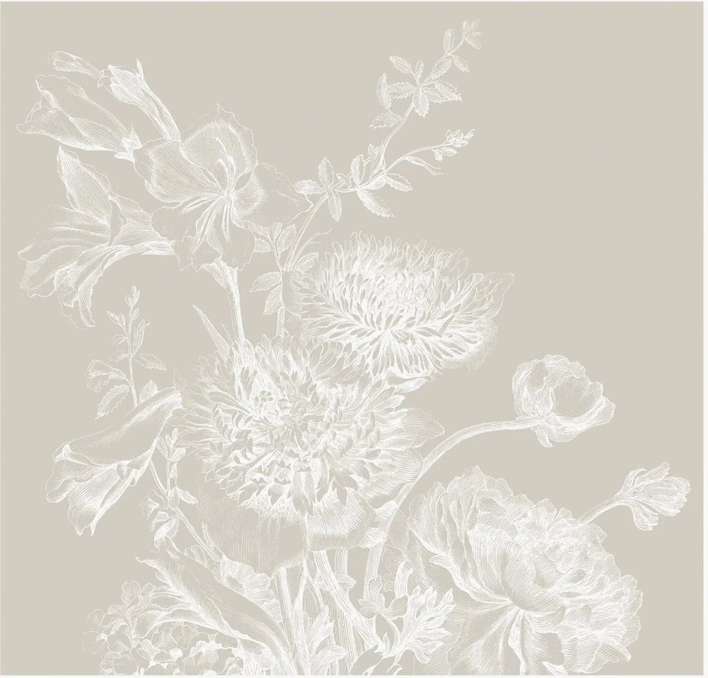 Vliesová tapeta Engraved Flowers