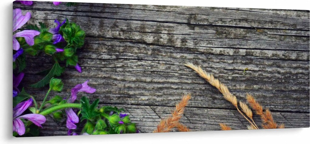 Obraz - lúčne kvety (120x50 cm)
