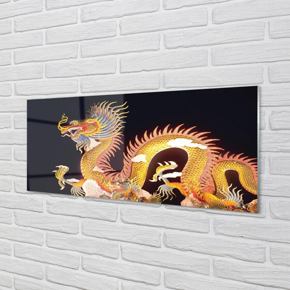Obraz plexi Golden japanese dragon 120x60 cm