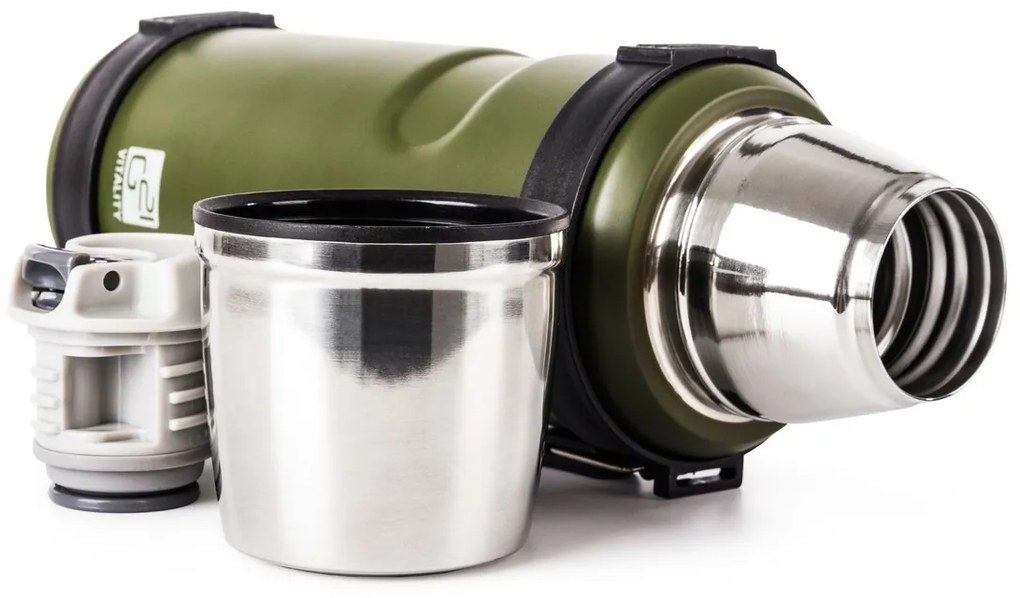 Termofľaša G21 na pitie, 1000 ml, zelená s rukoväťou 60022404