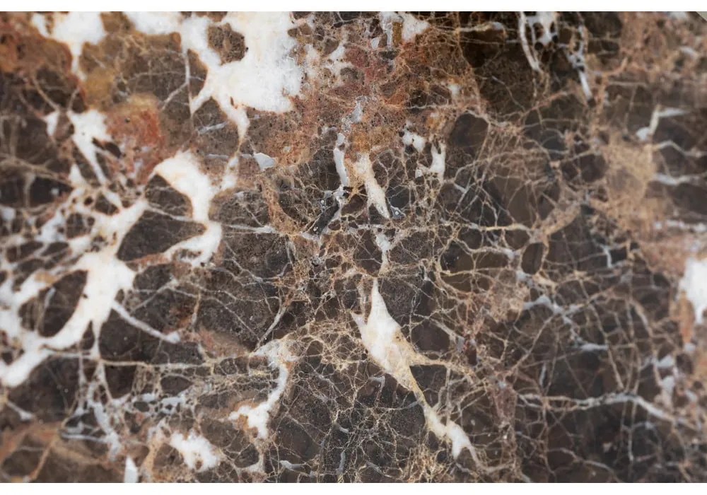 Hnedý mramorový konferenčný stolík 90x90 cm Brooksville - Rowico