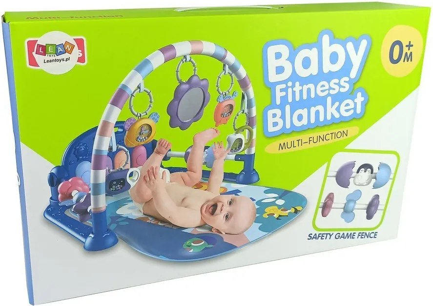 LEAN Hracia interaktívna podložka s klavírom - ružová