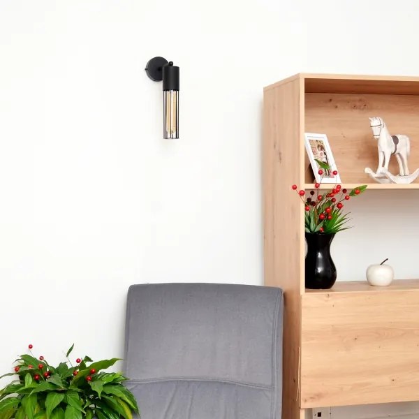 Nástenná lampa MELODY 1xE27/15W/230V čierna