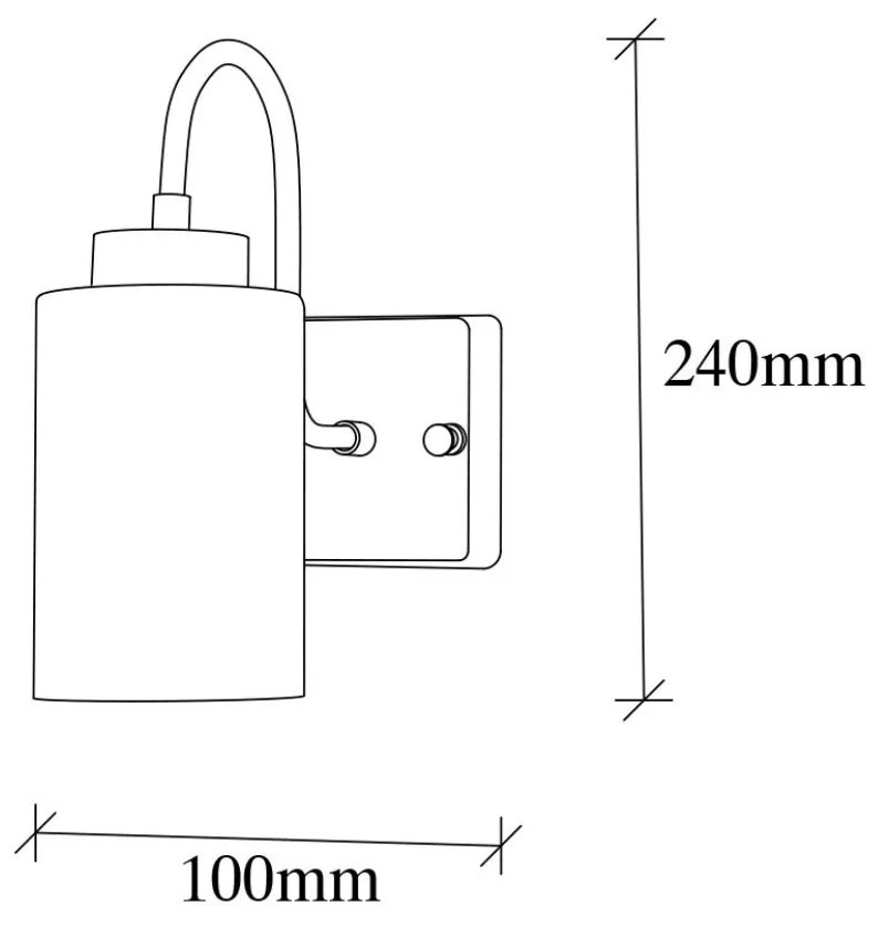 Nástěnná lampa Dusuz mléčné sklo/zlatá