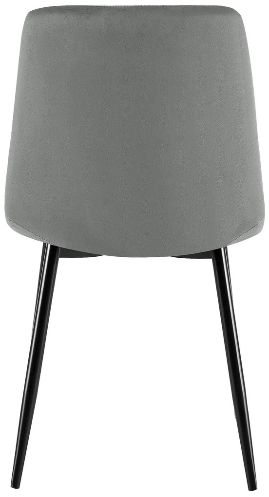 Jedálenská stolička Clairton zamat - tmavo šedá