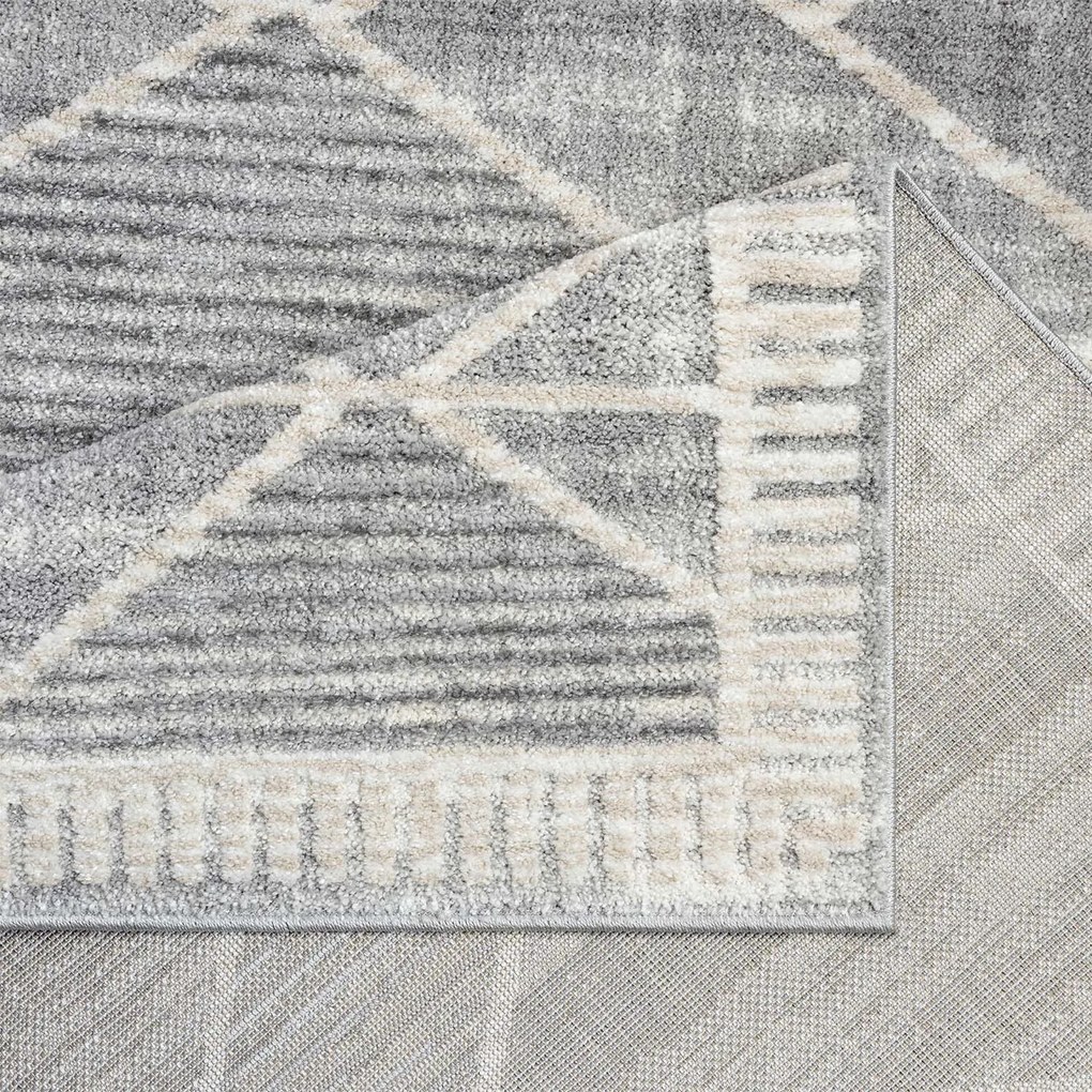 Dekorstudio Moderný koberec do obývačky FLAIR 178 - sivý Rozmer koberca: 80x150cm
