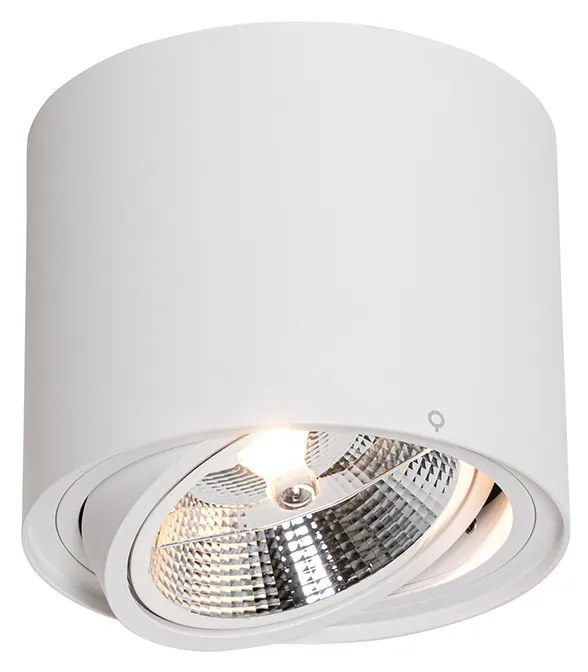 Inteligentný stropný reflektor biely otočný a naklápací vrátane Wifi GU10 111mm - Rondoo Up