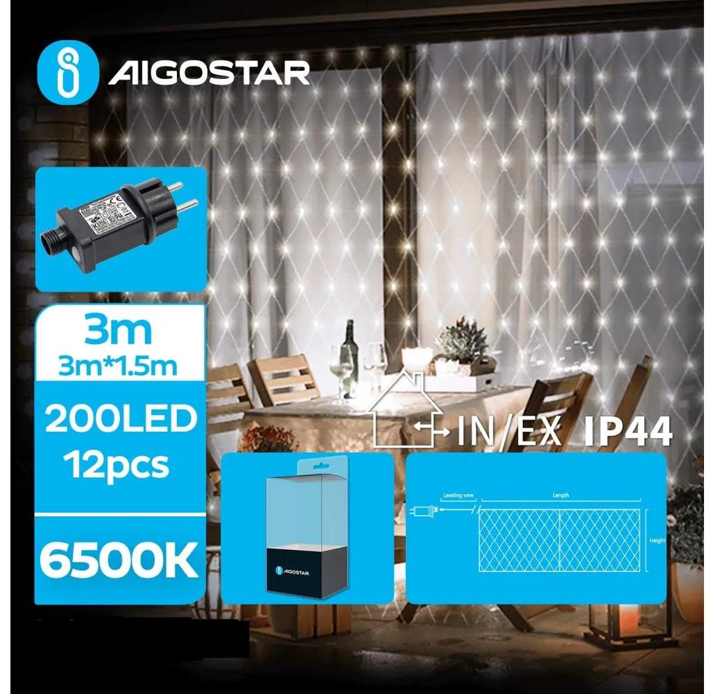 Aigostar B.V. Aigostar - LED Vonkajšia vianočná reťaz 200xLED/8 funkcií 6x1,5m IP44 studená biela AI0500