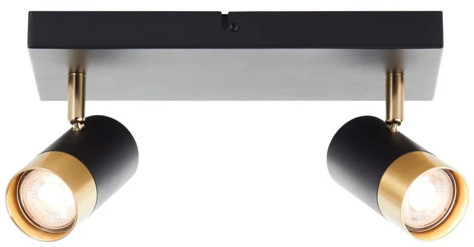 Brilliant - LED bodové svietidlo VIGOLO 2xGU10/5W/230V čierna/zlatá