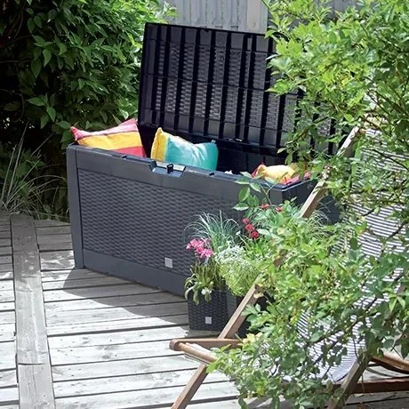 Záhradný box, 310 l, tmavo hnedá