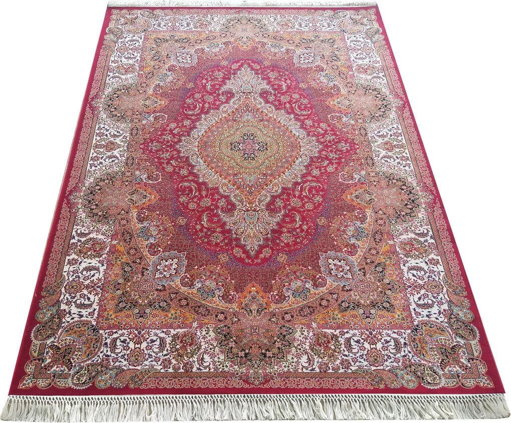 DY Prémiový koberec s exkluzívnym vzorom Pers 03 - červená Rozmer: 200x300 cm