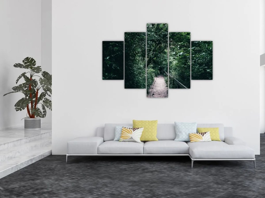 Obraz - Cesta lesom (150x105 cm)