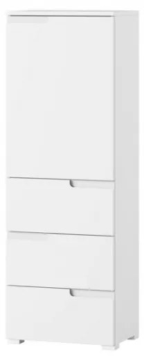 Regál SELENE 11 145 cm biely lesk/mat