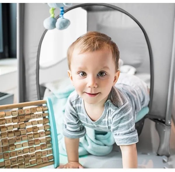 BabyOno - Cestovná postieľka BASIC sivá