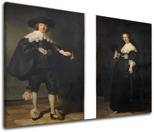 Obraz na plátne Rembrandt - Portréty Martena Soolmansa a Oopjena Coppita | rôzne rozmery