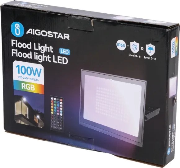 Aigostar - stmievateľný RGB LED reflektor LED/100W/230V IP65 + DO