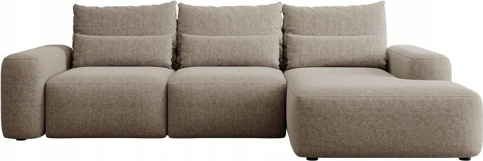 Rohová sedacia súprava Carlito (p) (béžová čierna)