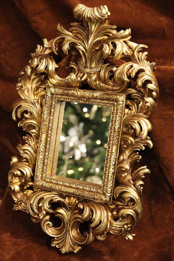 Zlaté luxusné zrkadlo 62 cm