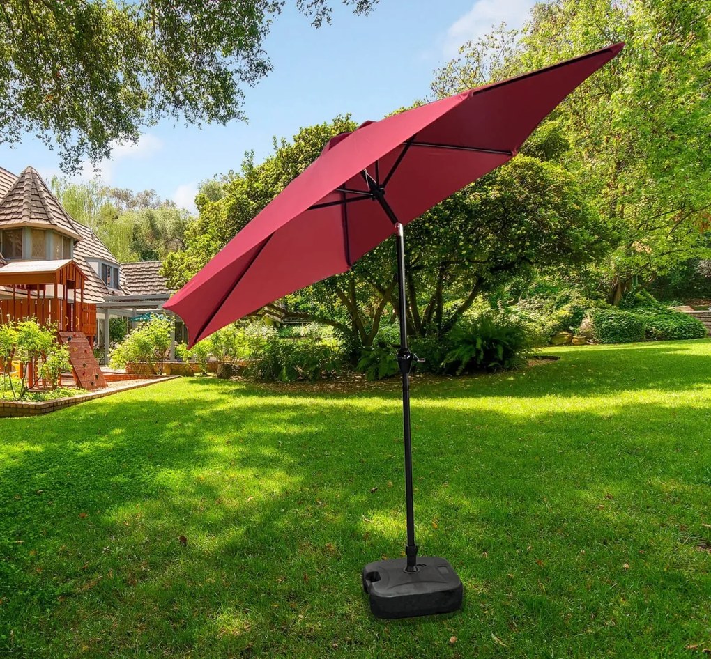 Záhradný slnečník ORIENT 270 cm červený