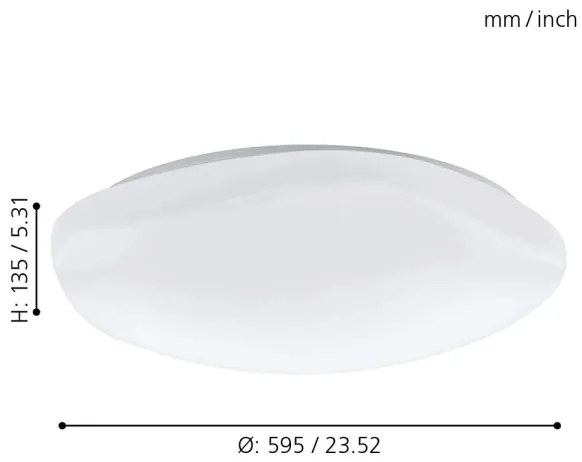 Eglo 33272 - LED RGBW Stmievateľné stropné svietidlo TOTARI-C LED/34W/230V + DO