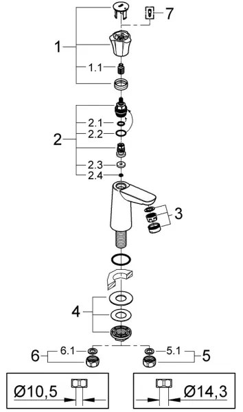 GROHE 20186001 - Stojanový ventil COSTA L DN 15 lesklý chróm
