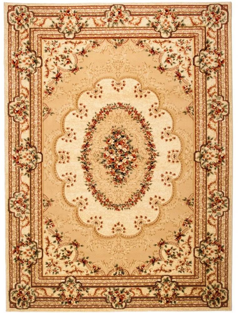 Kusový koberec klasický vzor béžový ., Velikosti 140x190cm